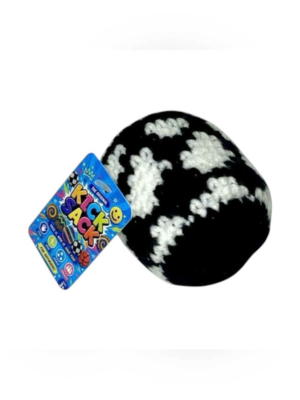 Kick Sack Plush Footbag - Black & White